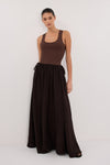 SHANIYA BITTER CHOC BOHO SKIRT