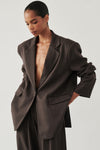 EDEN BITTER CHOC BOXY BLAZER