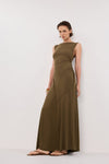 HADLEY OLIVE SLEEVELESS KNIT MAXI DRESS