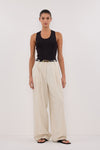 DEVIN WASHED BLACK RACER KNIT TANK