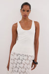 TROY WHITE KNIT TANK